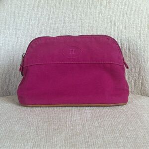 Hermes Bolide Canvas Cosmetic Bag